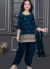 Oc 506 Heavy Chinon Silk With Digital Print Work With Embroidered Sequence Work With Lace Girls Wear Kids Top Dhoti Salwar With Dupatta Bulk Orders In India